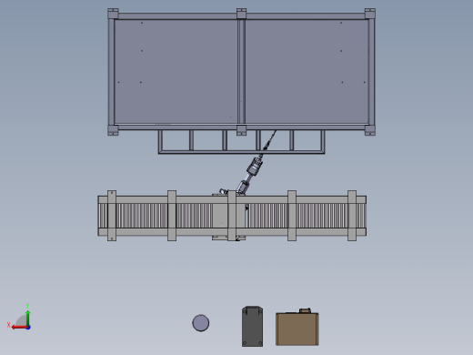 气罐的焊接变位机与机械手模拟后视缩略图