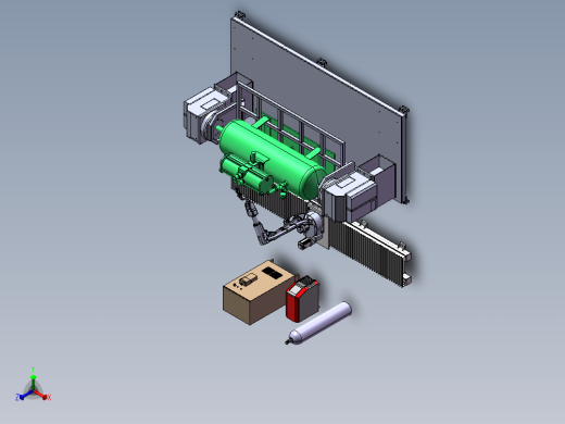 气罐的焊接变位机与机械手模拟正等轴测缩略图