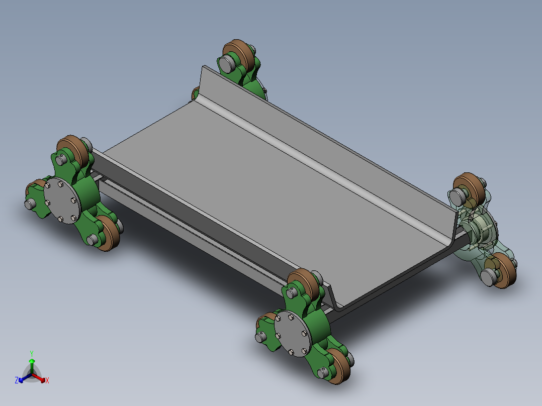 便携式绞盘机牵引越障工艺及装置设计(sw14+cad+说明书)正等轴测图