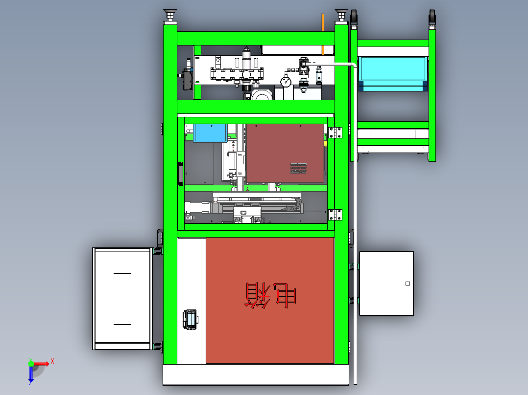 腰脱自动拧紧涂油设备sw16可编辑俯视图