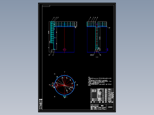 立式储罐爬梯cad图CAD设计图