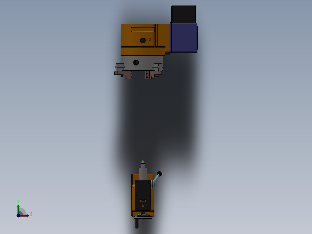 T907 数控机床回转卡盘装置前视图