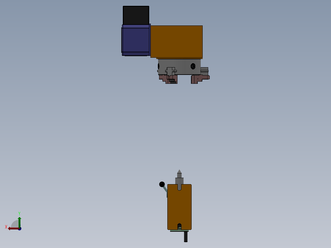 T907 数控机床回转卡盘装置后视图
