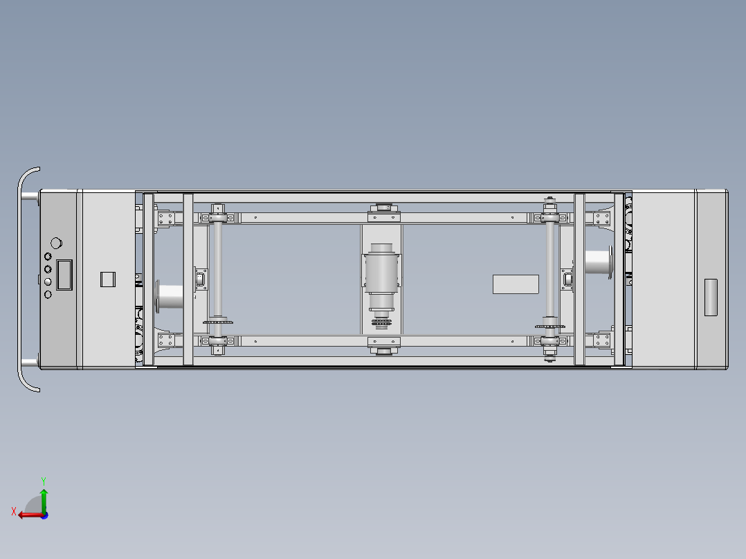 舵轮驱动凸轮顶升agv后视图