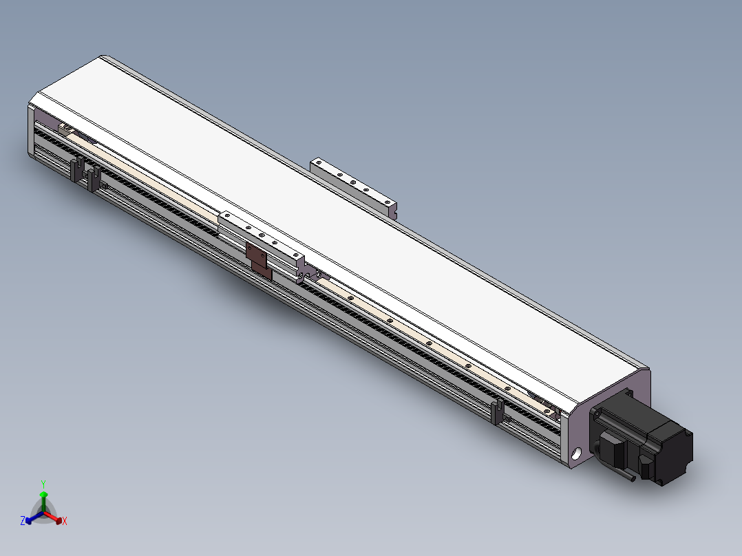 126丝杆模组型材模组滑台3d图纸直线模组线性滑台模组图纸正等轴测图