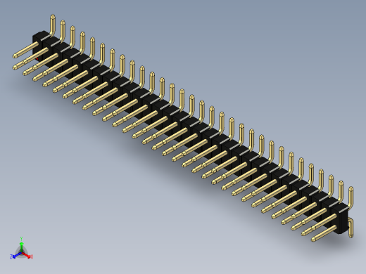 彩色公排针 100mil 2.54mm 系列-DS1022_black_62p_100mil_TypeSMT_rev1.0