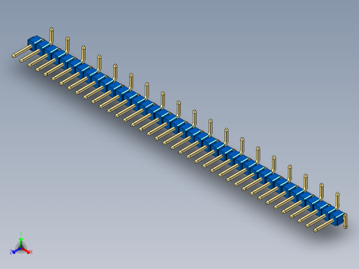 彩色公排针 100mil 2.54mm 系列-DS1022_blue_39p_100mil_Type_SMT_R2_rev1.0