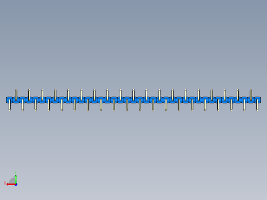 彩色公排针 100mil 2.54mm 系列-DS1022_blue_39p_100mil_Type_SMT_R2_rev1.0后视缩略图