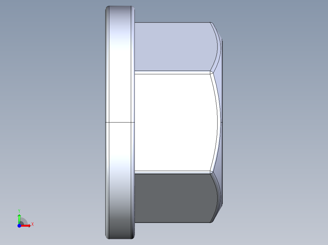 法兰螺母-56-FN.STEP前视图