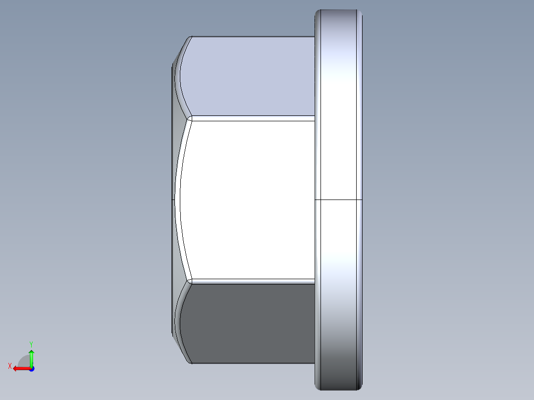 法兰螺母-56-FN.STEP后视图