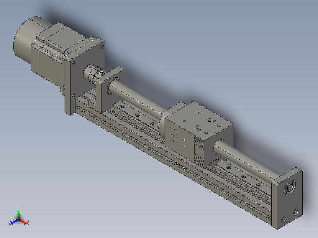 模组FSK40-L10C7-BC-B57-200行程（B57刹车电机）正等轴测图