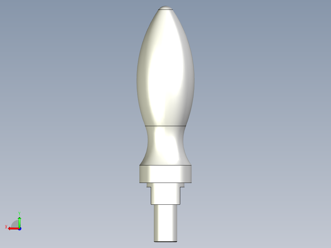 把手(迴轉)1002-3D多系列多零件图纸模型后视图