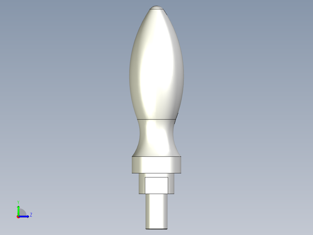 把手(迴轉)1002-3D多系列多零件图纸模型左视图