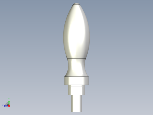 把手(迴轉)1002-3D多系列多零件图纸模型右视缩略图