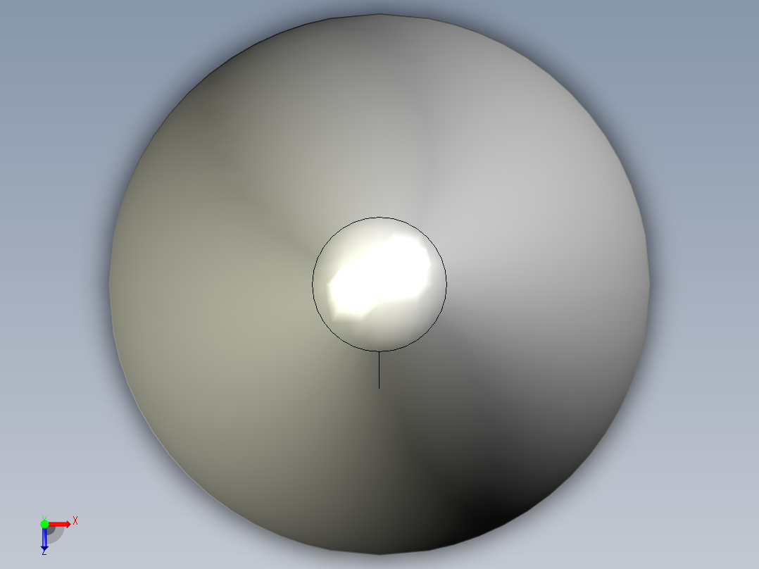 把手(迴轉)1002-3D多系列多零件图纸模型俯视图