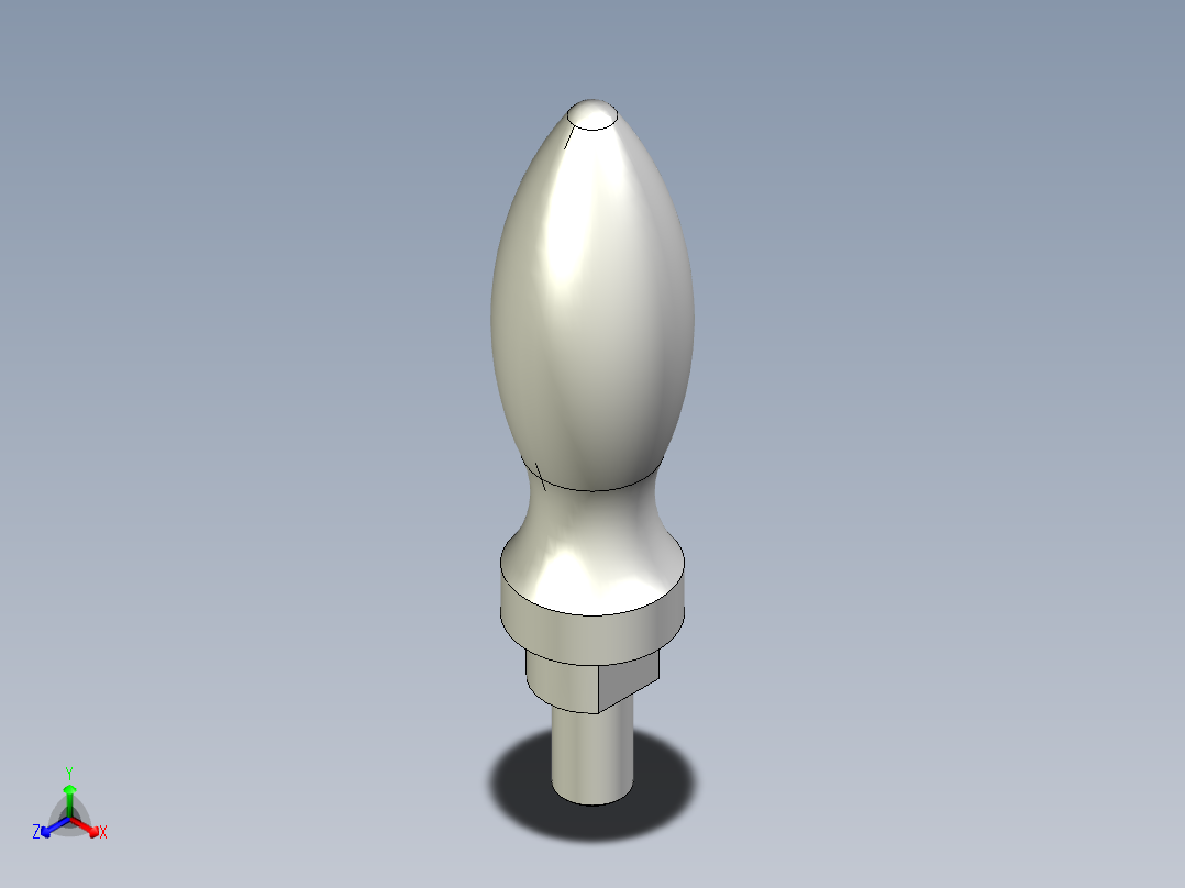 把手(迴轉)1002-3D多系列多零件图纸模型正等轴测图