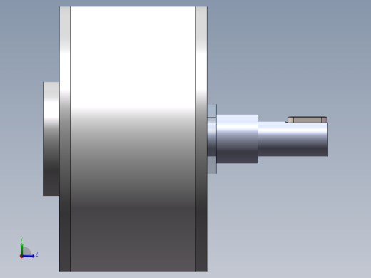 离心离合器简化模型设计左视缩略图