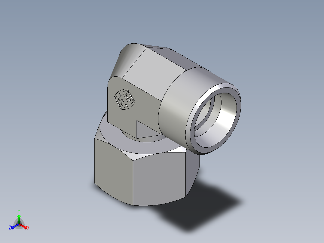 卡套式工业通用硬管接头EO_Standpipe_elbow_EVW20SOMDCF主视图
