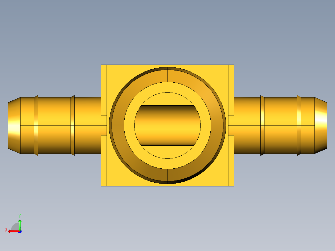工业通用螺蚊管倒齿式工业硬管接头Male Branch Tee 232-6-4后视图
