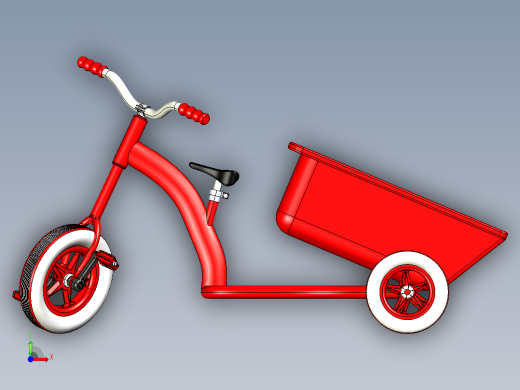 带货斗儿童三轮车--stp前视缩略图