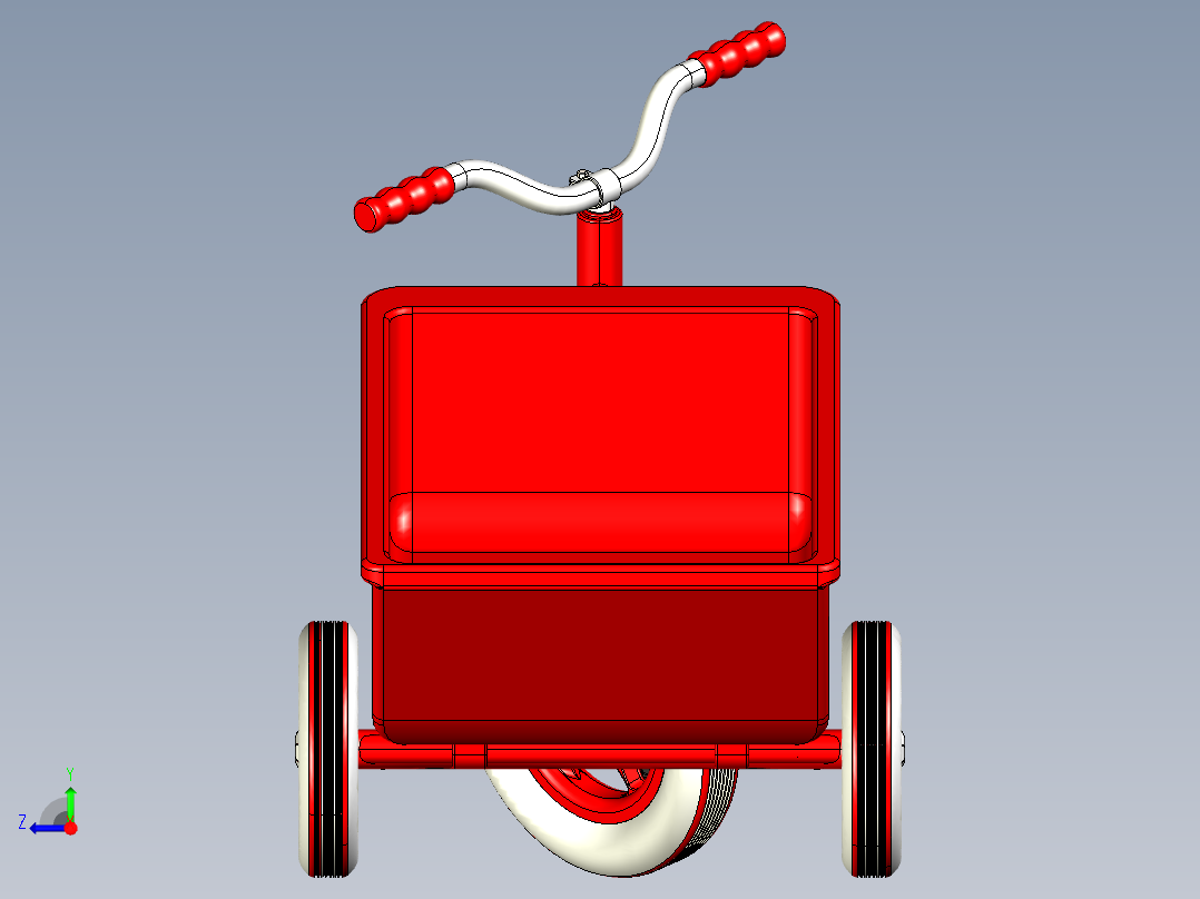 带货斗儿童三轮车--stp右视图