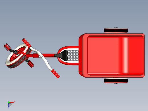 带货斗儿童三轮车--stp俯视缩略图