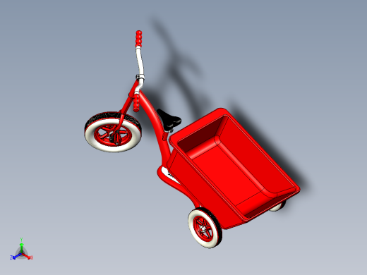 带货斗儿童三轮车--stp正等轴测缩略图