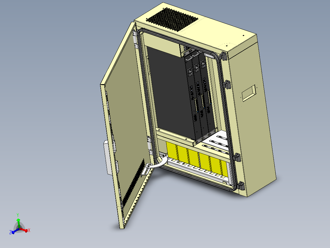电器柜 电控柜 (6) 机械设计素材主视图