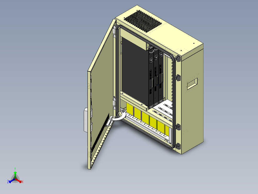 电器柜 电控柜 (6) 机械设计素材正等轴测图