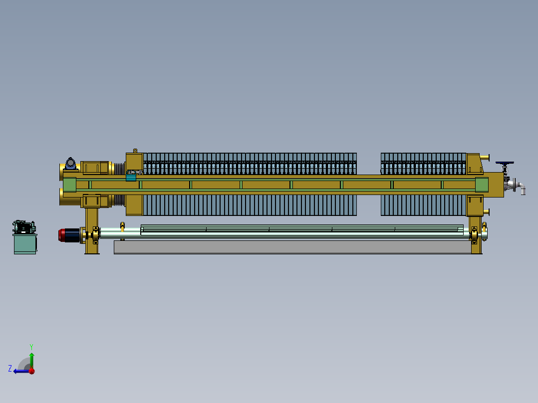 压滤机125-SW三维模型资料右视图