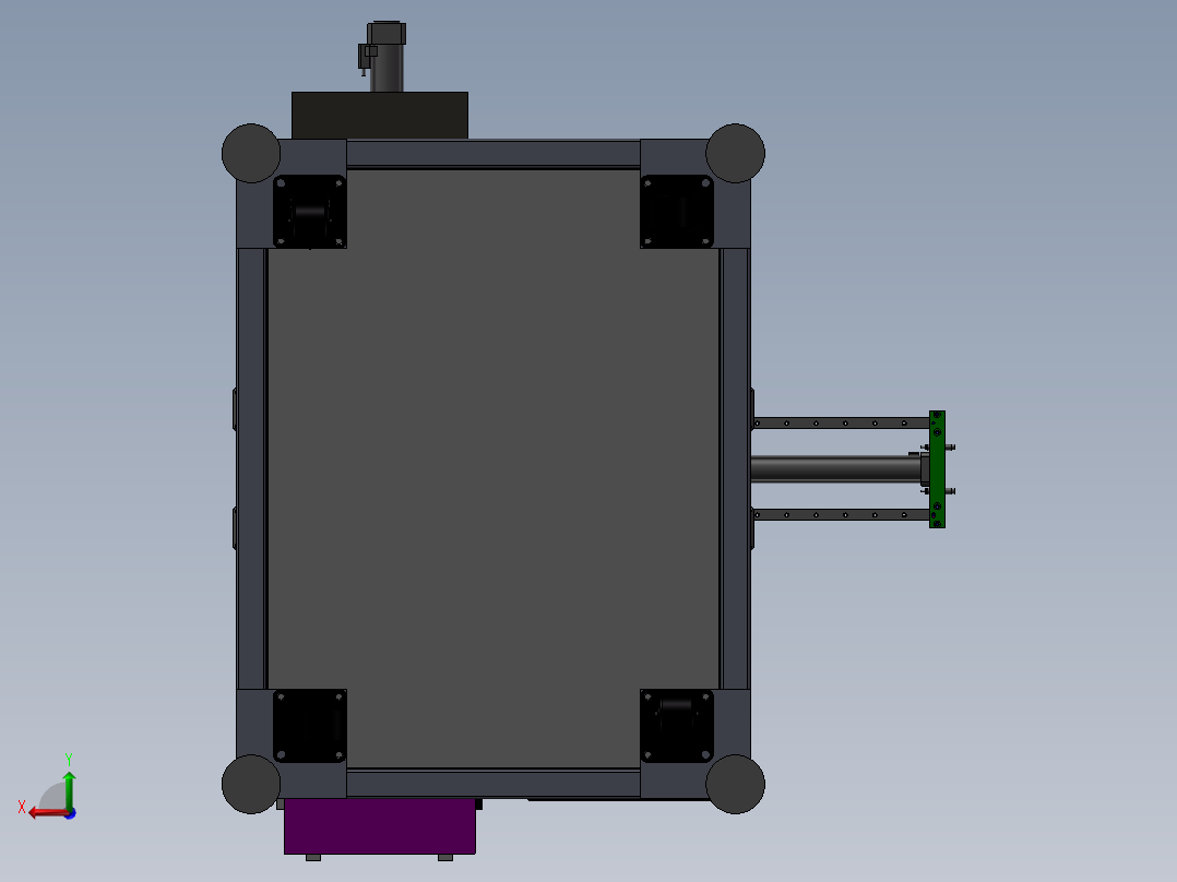 一台贴纸机后视图