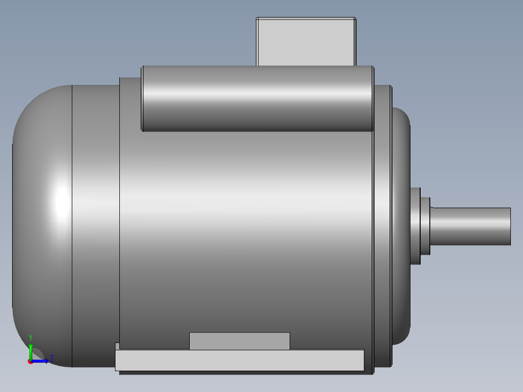 异步电机DJ_YS系列(IP44)_IMB3型_YS-90S-8左视图
