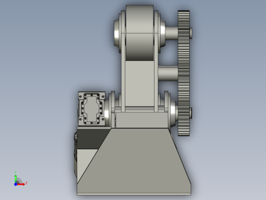 压力容器旋转器结构3D图纸 STEP格式前视缩略图