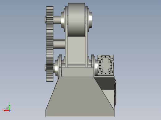压力容器旋转器结构3D图纸 STEP格式后视缩略图