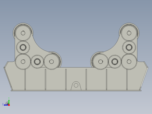 压力容器旋转器结构3D图纸 STEP格式右视缩略图