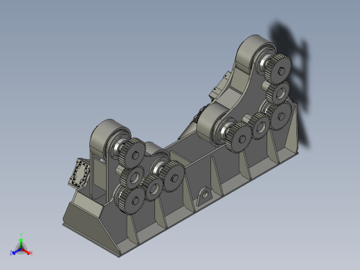 压力容器旋转器结构3D图纸 STEP格式正等轴测缩略图