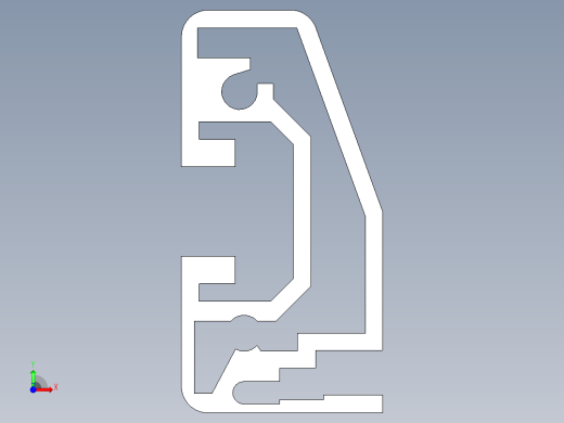 型材-BR SHELVING PROFILE KJN992411.STEP前视缩略图