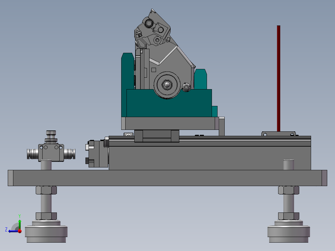 显像滚涂润滑油2处并打外E环设备右视图