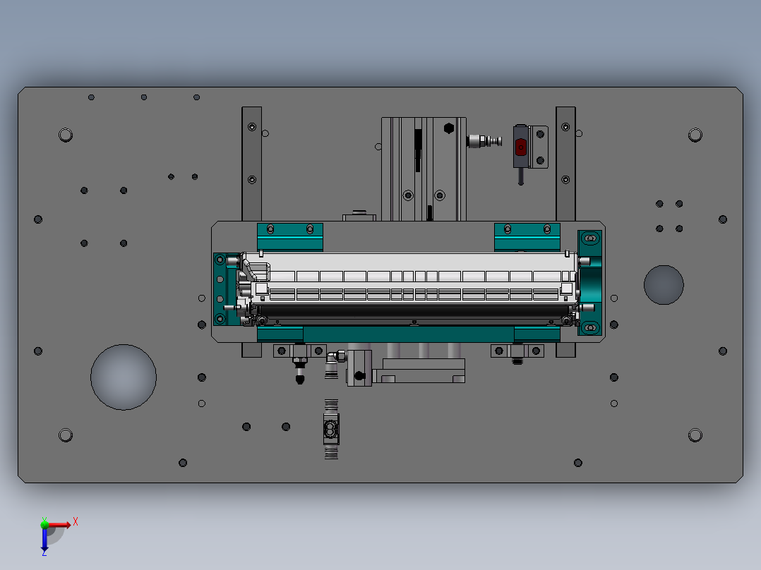 显像滚涂润滑油2处并打外E环设备俯视图