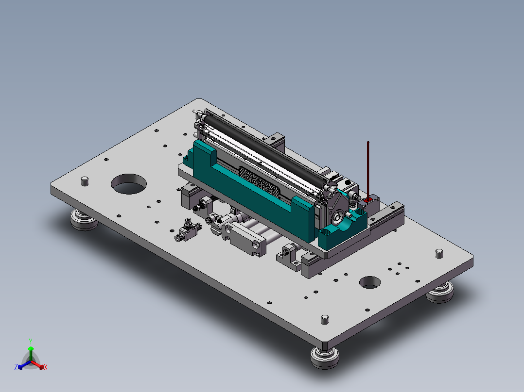 显像滚涂润滑油2处并打外E环设备正等轴测图