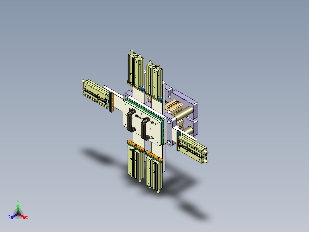 Z581C-笔记本CNC工装夹具三维模型CNC6-0805主视图