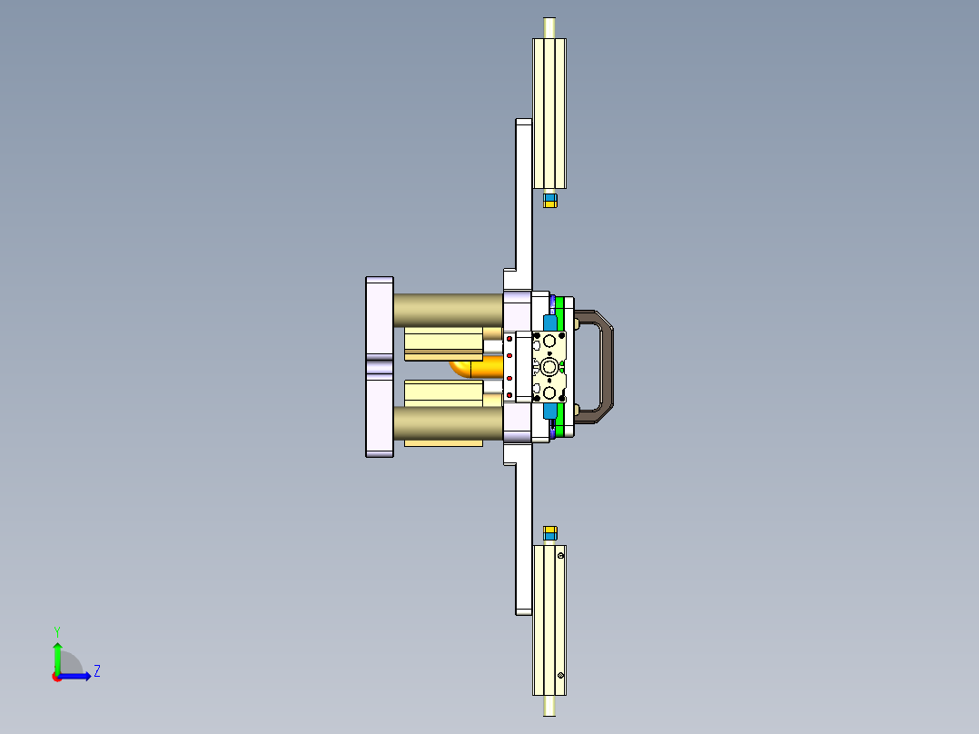 Z581C-笔记本CNC工装夹具三维模型CNC6-0805左视图