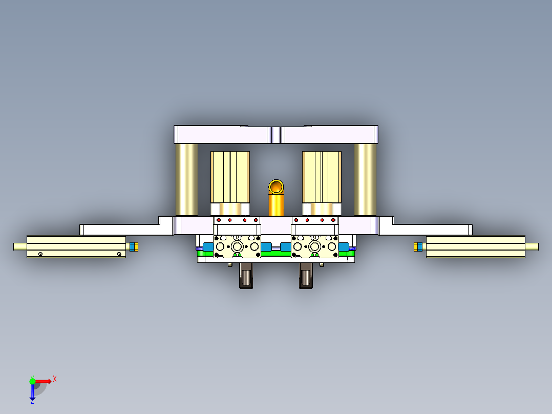 Z581C-笔记本CNC工装夹具三维模型CNC6-0805俯视图