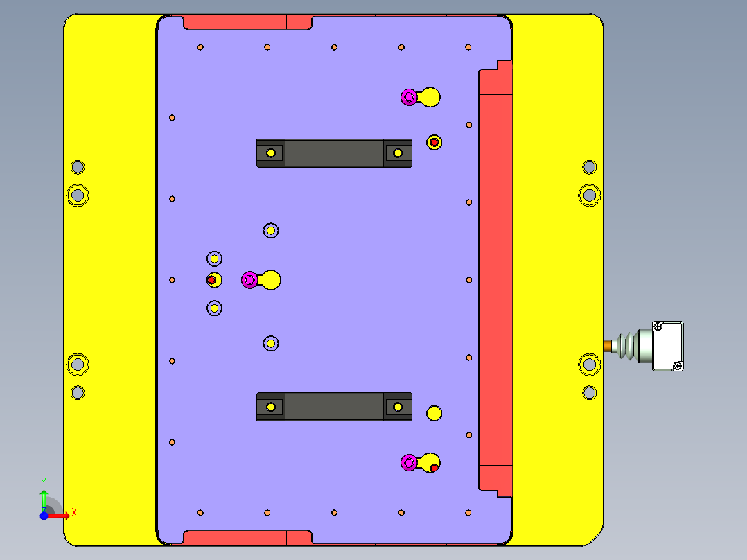 N500-T0P-笔记本CNC工装夹具三维模型CNC6前视图