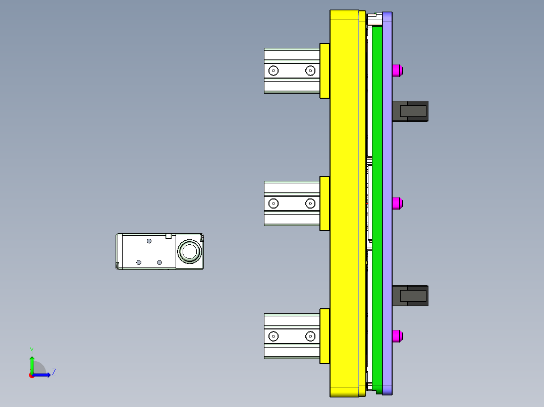 N500-T0P-笔记本CNC工装夹具三维模型CNC6左视图