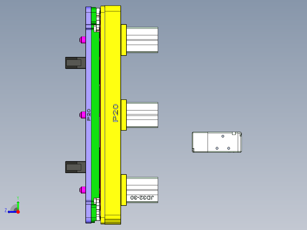 N500-T0P-笔记本CNC工装夹具三维模型CNC6右视图