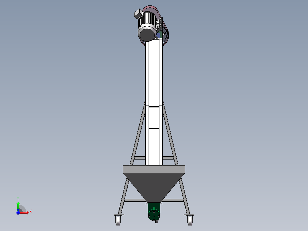 U160-4米提升机sw17可编辑前视图