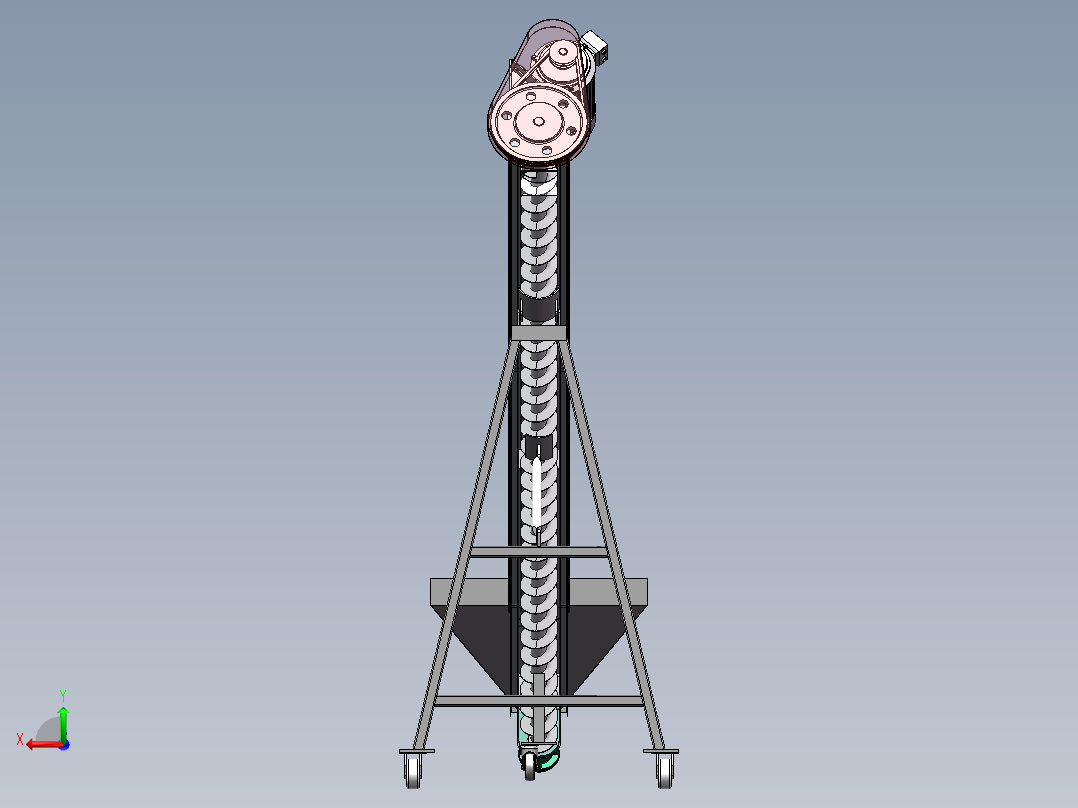 U160-4米提升机sw17可编辑后视图