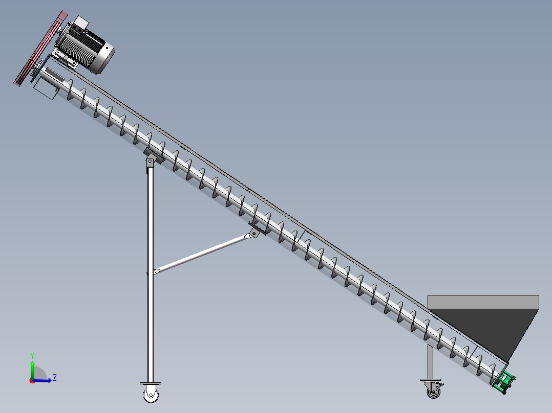 U160-4米提升机sw17可编辑左视图