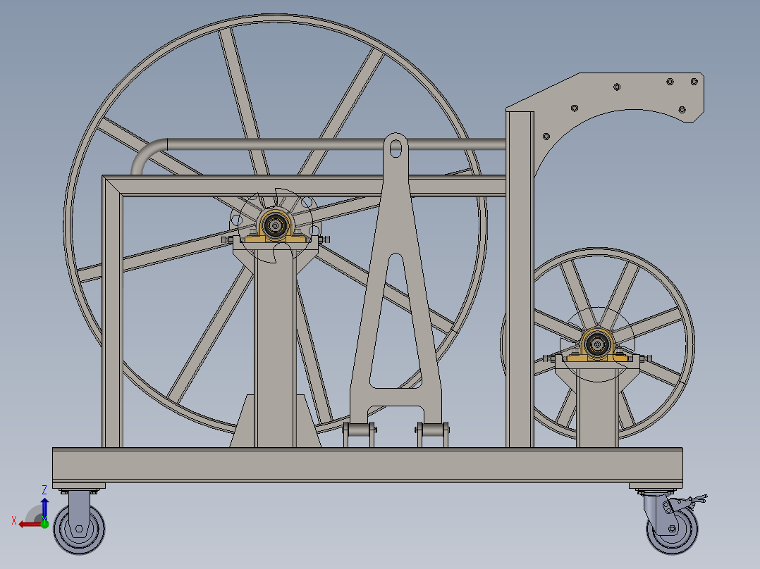 实心轮胎收卷胶料总装sw15可编辑后视图